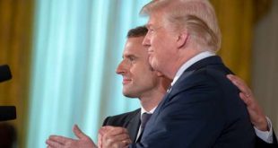 Emmanuel Macron, président de la république française en voyage d'Etat aux Etats-Unis, et Donald Trump, président des Etats-Unis participent à uen conférence de presse à la Maison Blanche à Washington DC, mardi 24 avril 2018 - 2018©Jean-Claude Coutausse / french-politics pour Le Monde