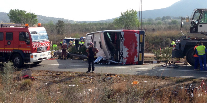 JOAN REVILLAS ACCIDENTE AUTOBUS FALLAS