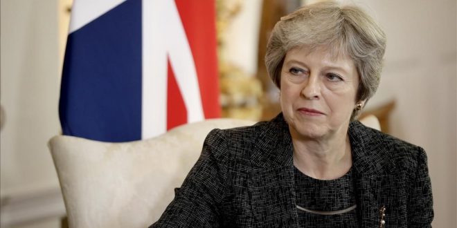 FILE - In this July 24  2018 file photo  British Prime Minister Theresa May listens at the start of her meeting with the Qatar s emir at 10 Downing Street in London  May has told the BBC in an interview scheduled for broadcast Monday  Sept  17  2018  that she gets a  irritateda   by the debate over her leadership during Brexit negotiations   Matt Dunham  Pool Photo via AP  File