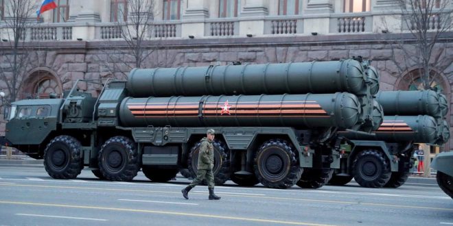 FILE-PHOTO-A-Russian-serviceman-walks-past-S-400-missile-air-defence-systems-before-a-rehearsal-for-a-military-parade-in-Mosc